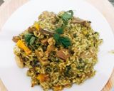 Foto del paso 7 de la receta: Arroz verde con carne de cerdoo