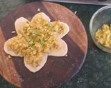 A picture of step 1 of Combo of dhokla aloo paratha chole and tikki.