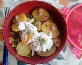 Foto del paso 6 de la receta Patatas en Salsa Verde con Jamón y Huevo Escalfado