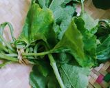 A picture of step 1 of Pumpkin Saag(kumro) with Moong dal and Coconut.