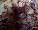 A picture of step 1 of Bhindi piyaz.