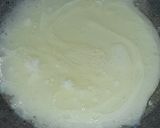 A picture of step 1 of Coconut burfi.