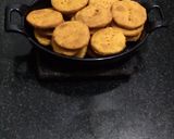 A picture of step 8 of Frying Besan papdi.