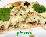 Foto del paso 6 de la receta: Pizzeta de pollo, quesos, jamón y espinacas con base de tortitas