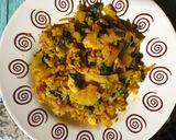 Foto del paso 6 de la receta: Repollo y espinacas con arroz y pollo