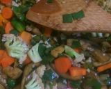 A picture of step 5 of Vegetable Rice.
