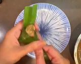 A picture of step 5 of Chicken wrapped in fragrant pandanus leaves. (Pandan Chicken).
