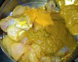 A picture of step 1 of Capsicum Chicken Curry.