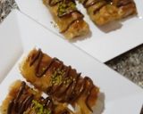 A picture of step 3 of Chocolate Baklava 😍.