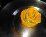 A picture of step 3 of Rose shaped veg momos.