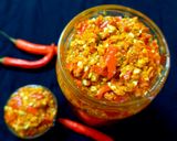 A picture of step 9 of Red chilli pickle.