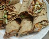A picture of step 5 of Zinger wraps.