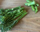 A picture of step 1 of Smoked salmon and Tenderstem broccoli (or asparagus) frittata.