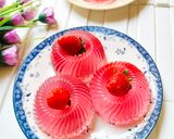 Foto langkah ke 6 dari resep Pudding Strawberry Selasih.