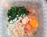 Foto del paso 1 de la receta: Albóndigas de pollo en salsa de Espinacas