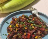 Vadrizses, kukoricás lecsó (vegán) recept fázis 5 fotója