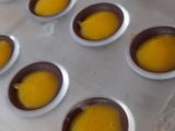 Bombones de chocolate rellenos de rompope