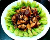 Hình bước làm 5 của món Cải thìa xào nấm đông cô