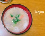 Hình bước làm 5 của món Tonjiru Soup (canh rau củ kiểu Nhật)