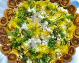 A picture of step 2 of Bakar vadi instant chaat.