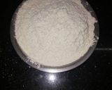 A picture of step 1 of Badam Atta Halwa.