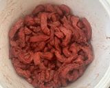 A picture of step 1 of Beef Shawarma.
