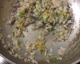 A picture of step 1 of Cabbage with green peas.