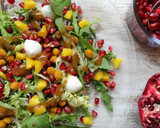 Foto del paso 7 de la receta: Ensalada de garbanzos crujientes, mango, granada y mozzarella