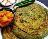 A picture of step 8 of Palak Lachha Paratha (Layered Spinach Paratha).