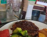 Foto del paso 7 de la receta: Hamburguesas veganas de bulgur y berenjenas, verduras al horno