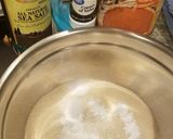A picture of step 1 of Gluten free/ corn free Pumpkin pie cake.