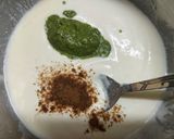 A picture of step 2 of Mint Coriander Raita.