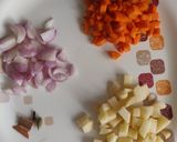 A picture of step 1 of Veg Pulao for toddler 2 year old baby.