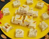 A picture of step 8 of Steam paneer burfi.