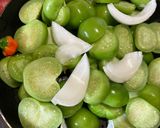 Foto del paso 3 de la receta: Verdolagas con Carne de Cerdo en Salsa Verde