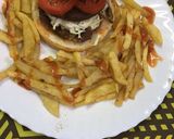 A picture of step 3 of Shami kabab burger.