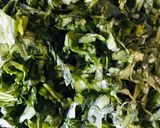 A picture of step 2 of Fry Daal palak.