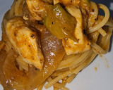 Foto del paso 6 de la receta: Spaguetini con pollo y salsa diabla