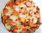 Hình bước làm 3 của món Pizza xúc xích, bò băm từ NCKD