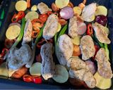 Csirkemell, zöldségágyon recept fázis 3 fotója