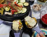 Foto del paso 4 de la receta: Asadito de verduras con pollo y carne gratinada a la Numpayesa