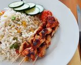A picture of step 6 of Grill Chicken Satay n' Fried Rice.