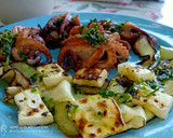 Foto del paso 7 de la receta: Pulpitos de la Ametlla a la plancha, con calabacín dos texturas