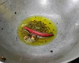 A picture of step 2 of Okra Amaranth Fry.
