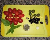 A picture of step 1 of Spaghetti Aulive e Chiapparielle (alla Puttanesca).