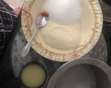 A picture of step 1 of Halwa poori thaaliPart 1.