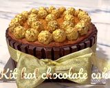 A picture of step 16 of Kit Kat Chocolate cake.
