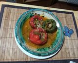 A picture of step 13 of Stuffed Peppers with Ground Beef and Quail Eggs.