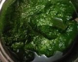 A picture of step 2 of Sarson Ka Saag.