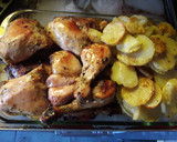 Foto del paso 8 de la receta: Pollo al horno con papas